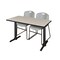 Cain Rectangle Tables > Training Tables > Cain Training Table & Chair Sets, 48 W, 24 L, 29 H, Maple MTRCT4824PL44GY - alternate 1